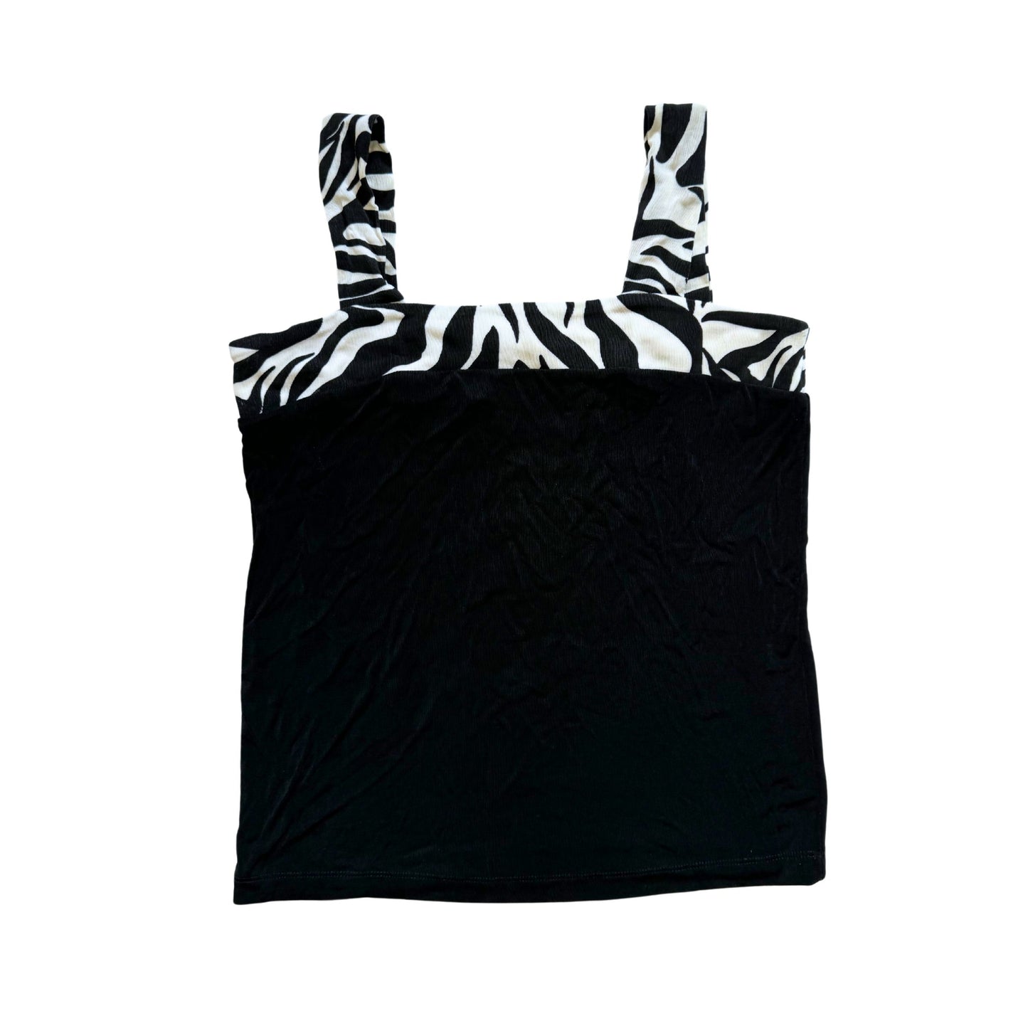 Vintage 2000s Y2k Slinky Zebra Print Tank Top