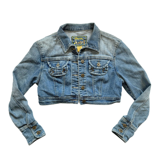 Vintage 2000s Y2k Star Jeans Denim Cropped Jacket