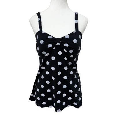 Love Rocks Black White Polka Dot Top