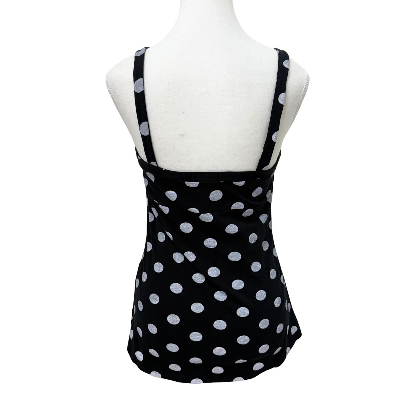 Love Rocks Black White Polka Dot Top