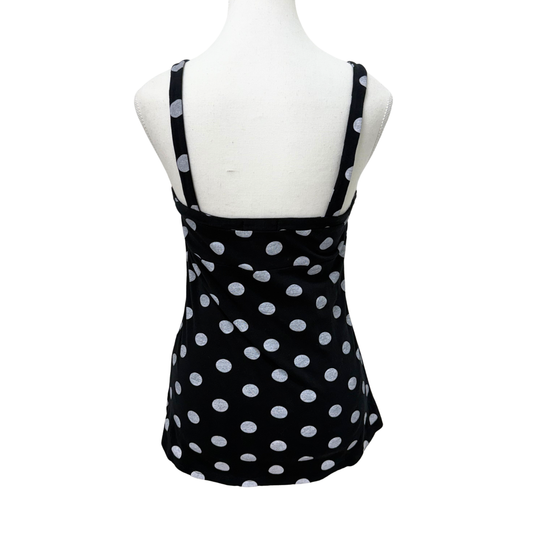 Love Rocks Black White Polka Dot Top