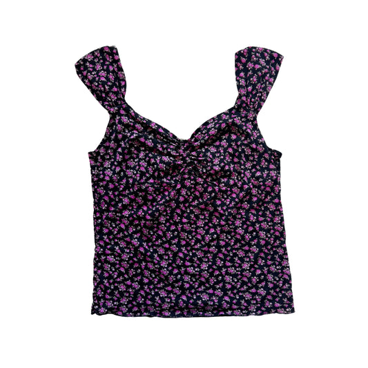 Vintage 2000s Y2k Old Navy Purple Floral Cami