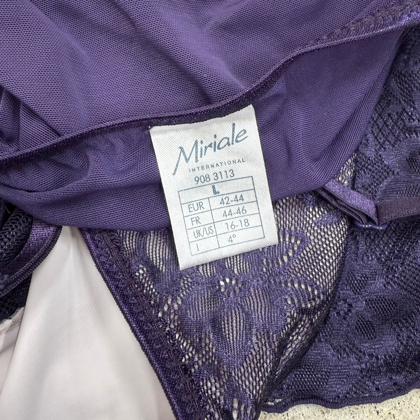 Miriale Purple Lace Satin Cami