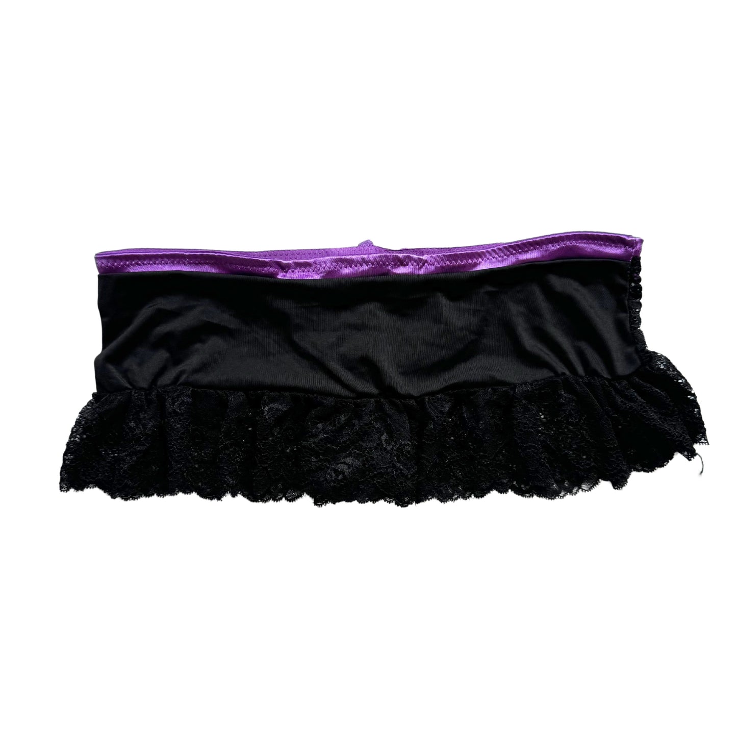 Vintage 2000s Y2k Playboy Purple Black Lace Thong