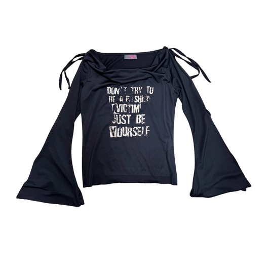 Orsay Black Off Shoulder Long Sleeve Top