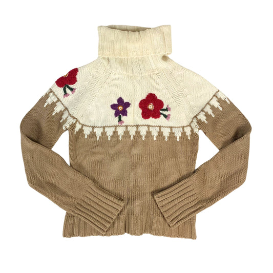 Vintage 2000s Y2k Only Beige Turtleneck Sweater