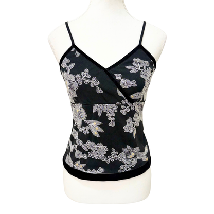 More & More Black White Floral Cami