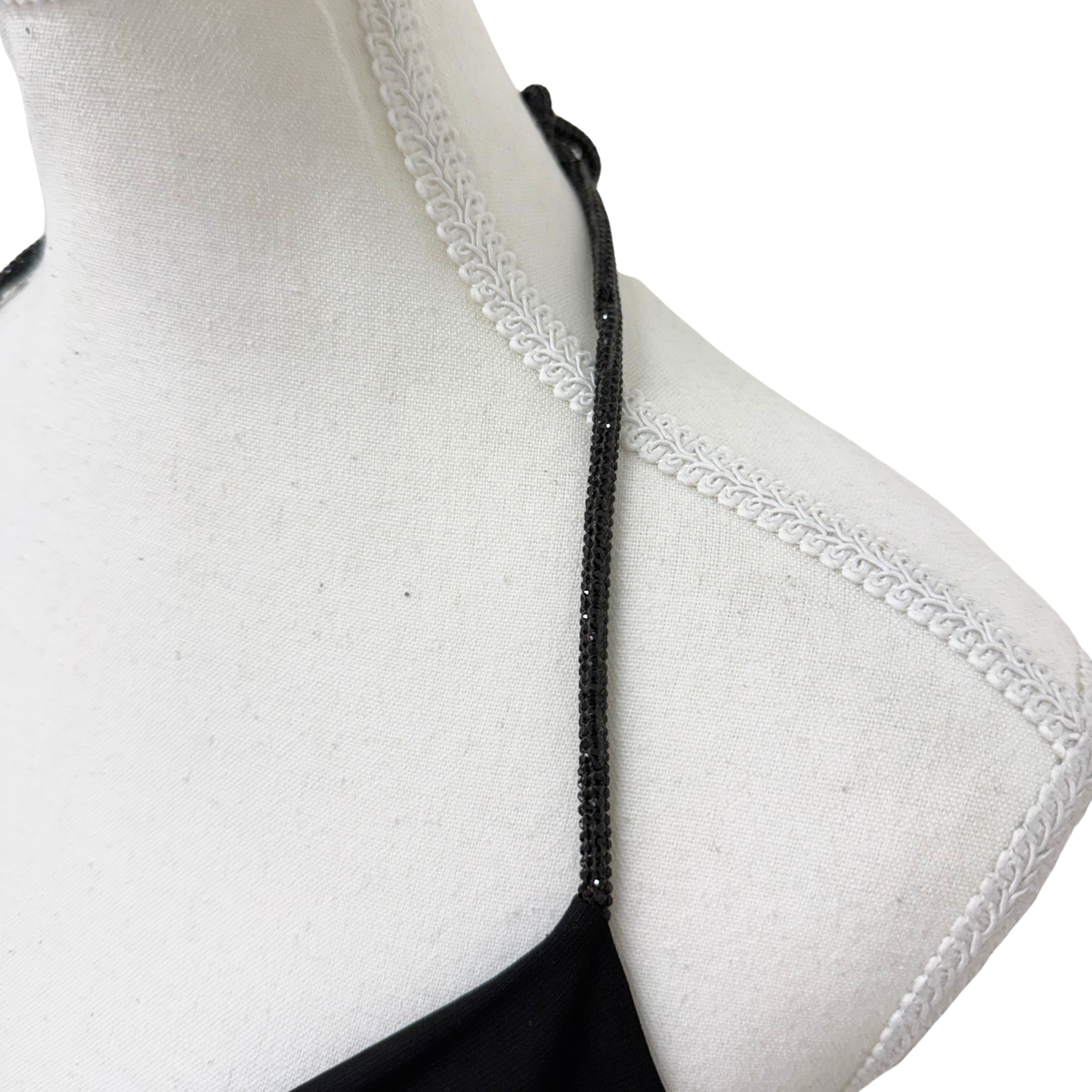 Nuna Lie Black Cowl Neck Halter Top
