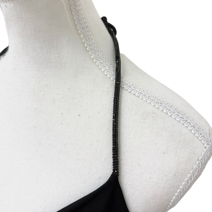 Nuna Lie Black Cowl Neck Halter Top