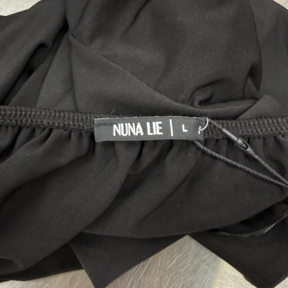 Nuna Lie Black Cowl Neck Halter Top