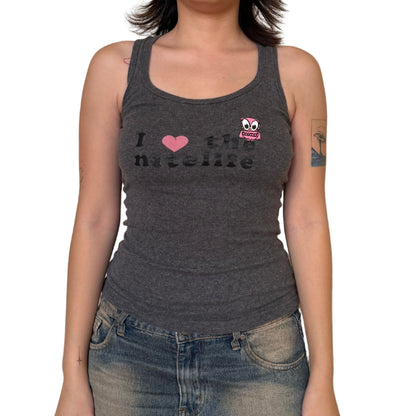 Vintage 2000s Y2k I <3 The Nitelife Mudd Gray Tank Top