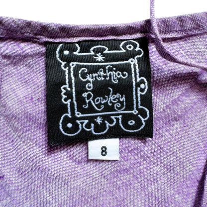 Vintage 2000s Y2k Cynthia Rowley Lilac Mermaid Embroidered Cami
