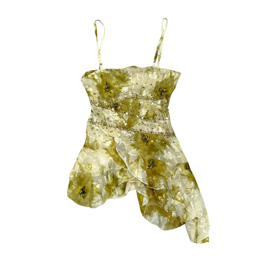 VS Green Mesh Beaded Cami