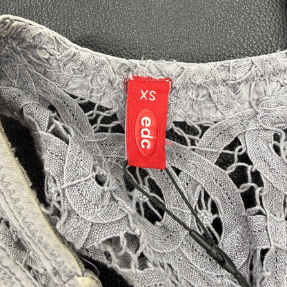 Edc Gray Lacce Denim Vest