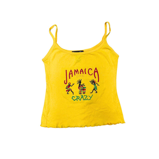 Jamaican Style Yellow Graphic Tank Top