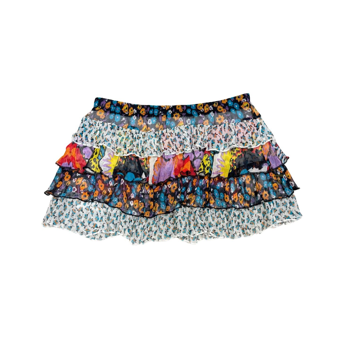Denny Rose Multicolor Floral Mini Skirt