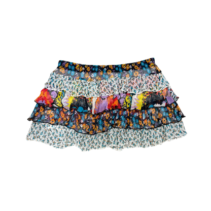 Denny Rose Multicolor Floral Mini Skirt