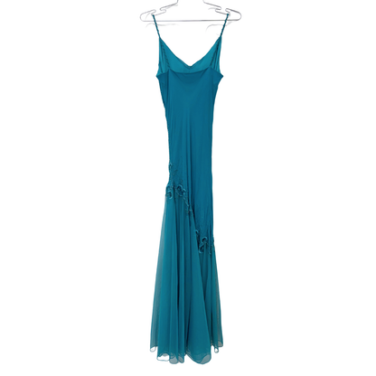 XSCAPE Blue Beaded Maxi Dress
