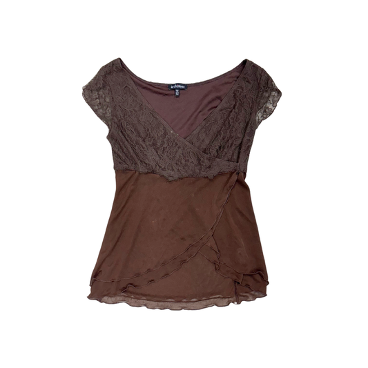 La Chateau Brown Lace Top