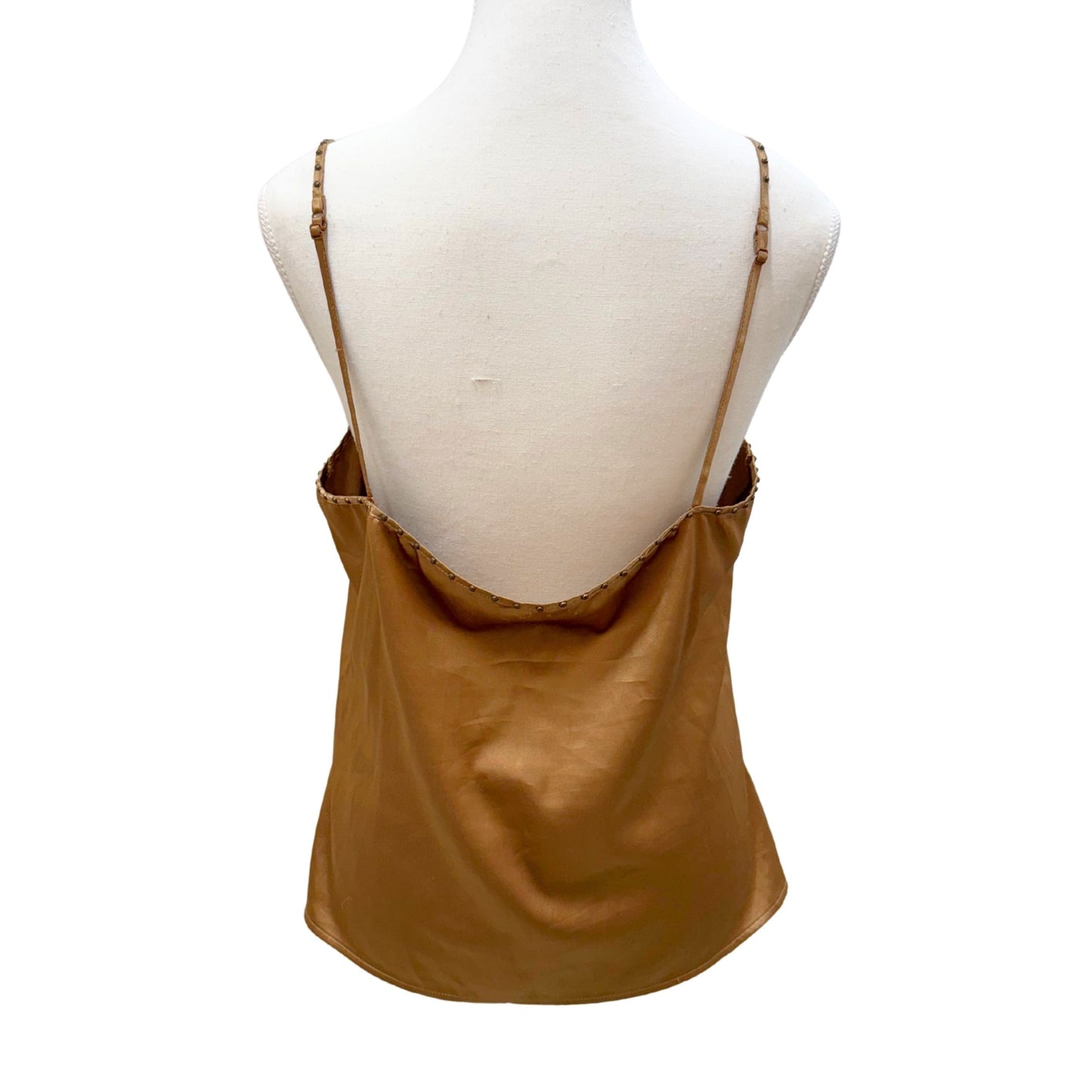 Brown Studded Satin Cami