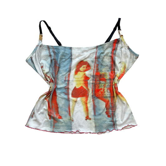 Vintage 2000s Y2k Summer Printed Grunge Cami