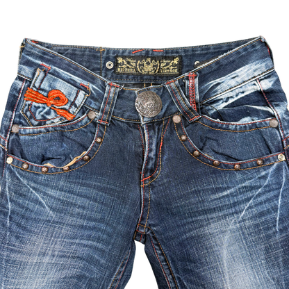 Riobera Low Rise Boot Cut Jeans