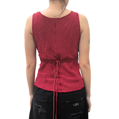 Superior Red Polka Dot Tank Top