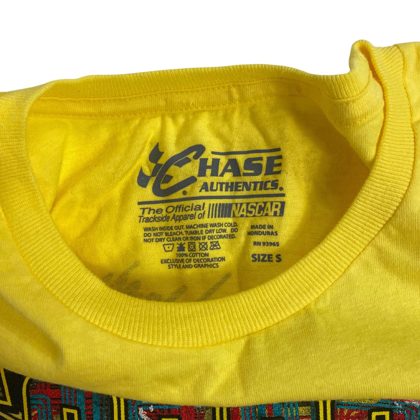 Vintage 2000s Y2k Nascar Yellow Graphic Tee