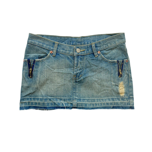 Vintage 2000s Y2k Denim Mini Skirt