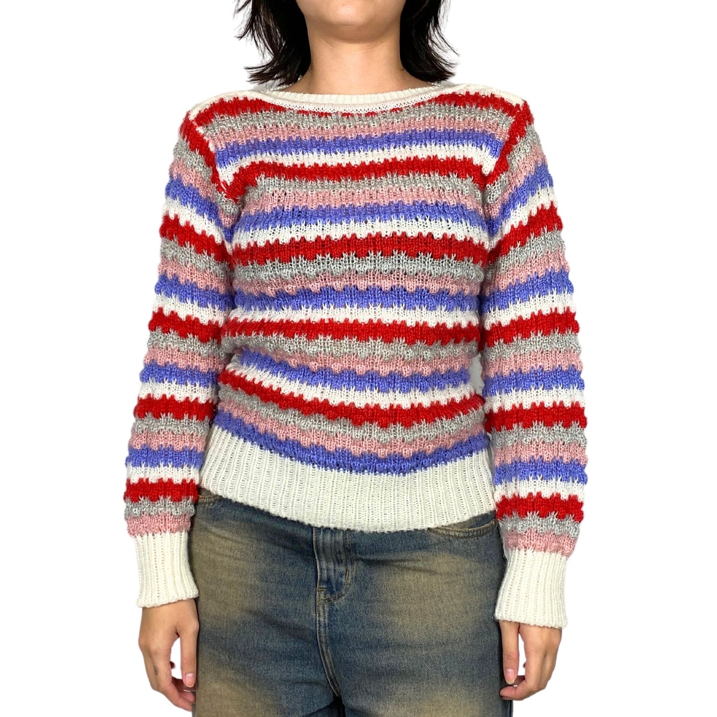Vintage 2000s Y2k Liz Moody Multicolor Knitted Sweater
