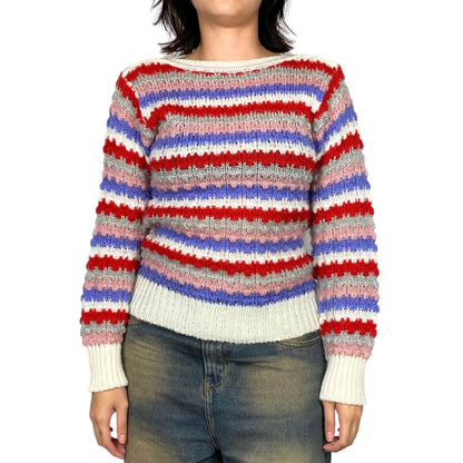 Vintage 2000s Y2k Liz Moody Multicolor Knitted Sweater