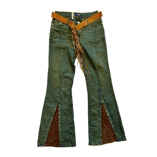 Vintage 2000s Y2k Rare Patchi Flare Jeans