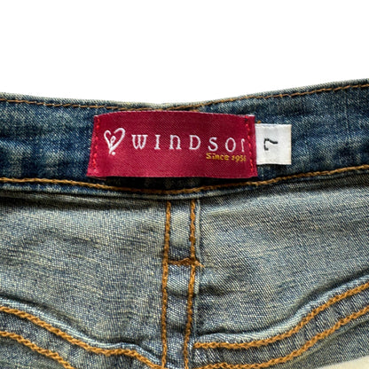 Vintage 2000s Y2k Windsor Denim Midi Skirt