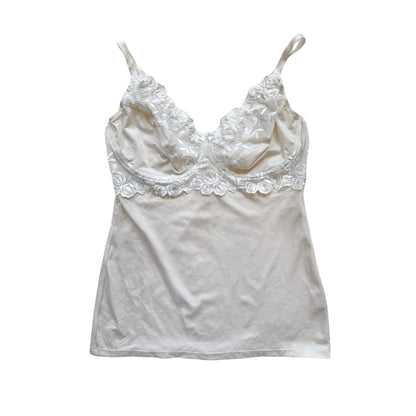 Vintage 2000s Y2k White Bustier Top