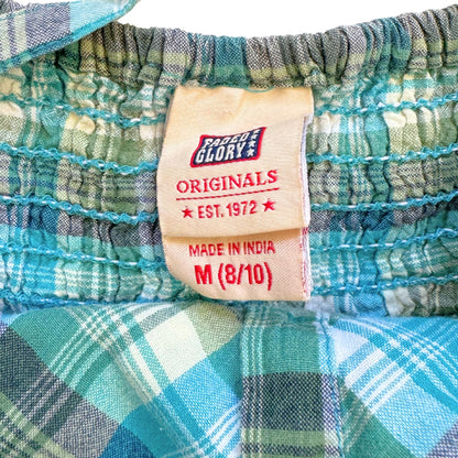 Vintage 2000s Y2k Faded Glory Green Plaid Cami