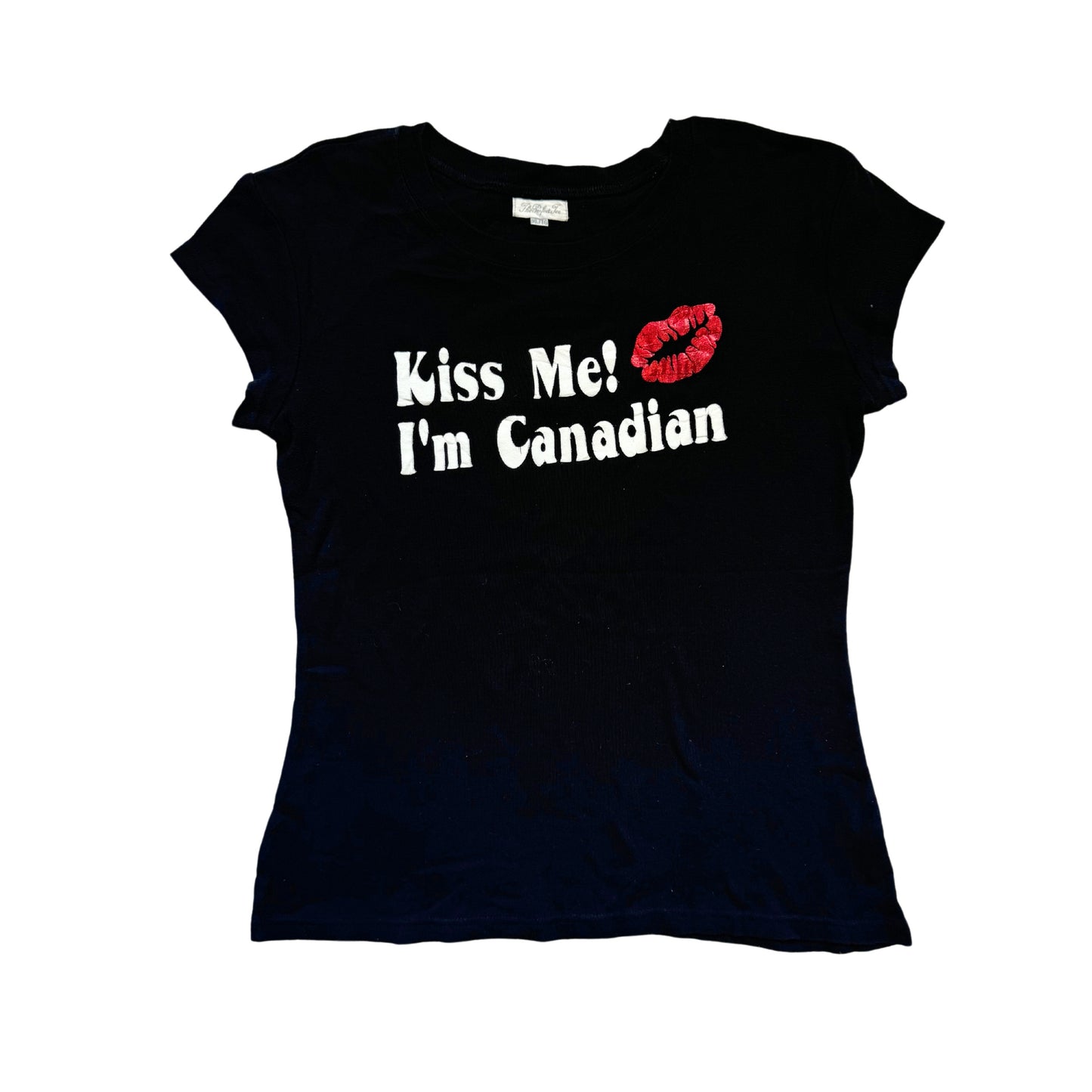 Vintage 2000s Y2k The Perfect Tee Kiss Me I’m Canadian Graphic Tee