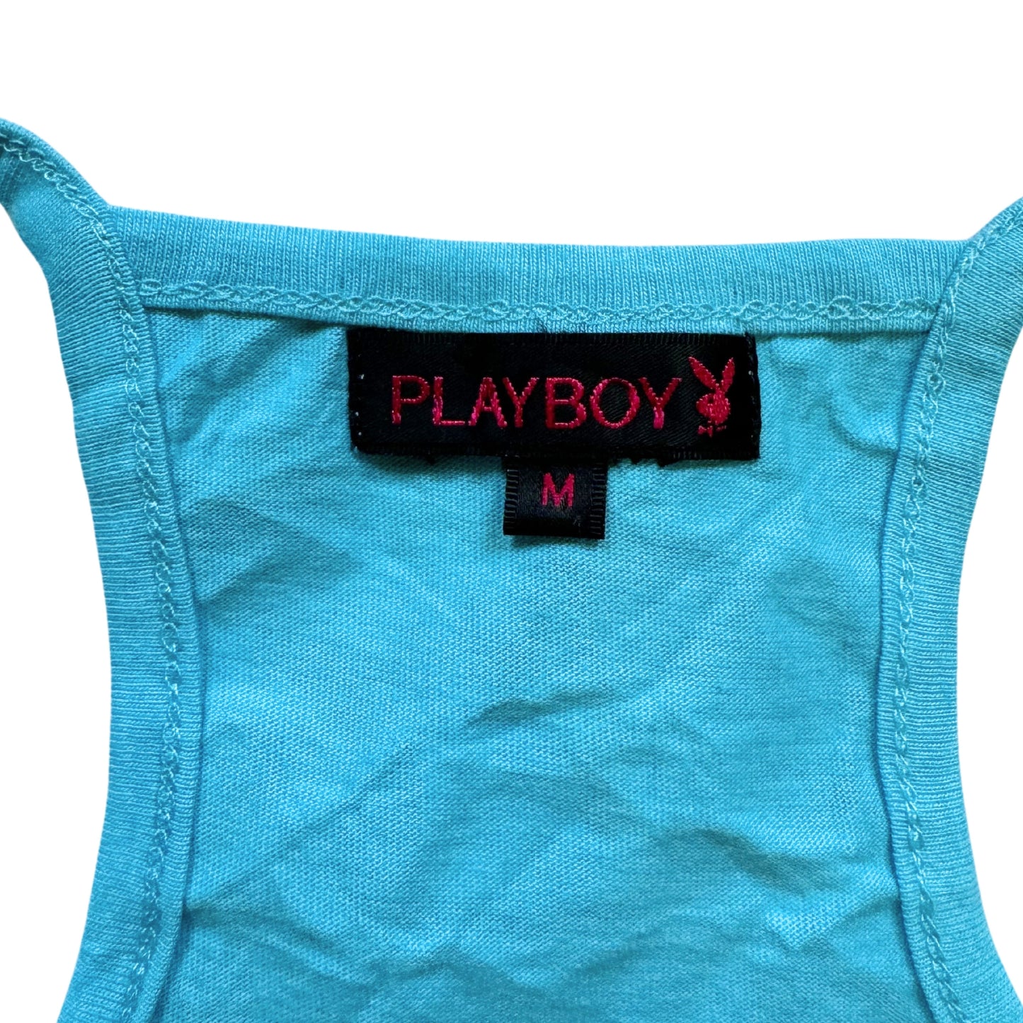 Vintage 2000s Y2k Playboy Blue Camo Tank Top
