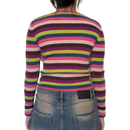Vintage 2000s Y2k Polo Jeans Co. Multicolor Ribbed Long Sleeve