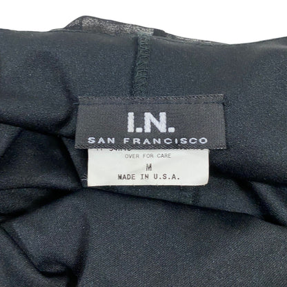 Vintage 2000s Y2k I.N. San Francisco Black Midi Dress