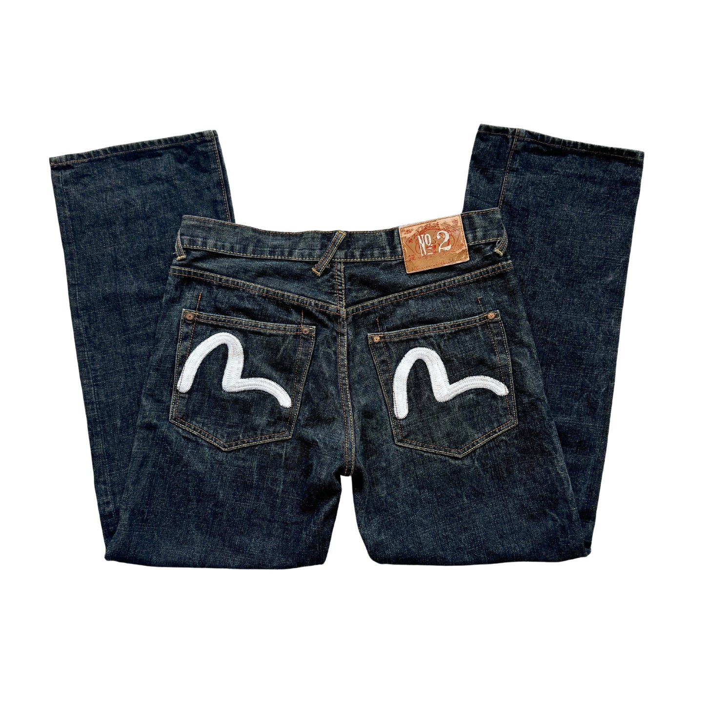 Vintage 2000s Y2k Evisu No. 2 Straight Fit Denim Jeans