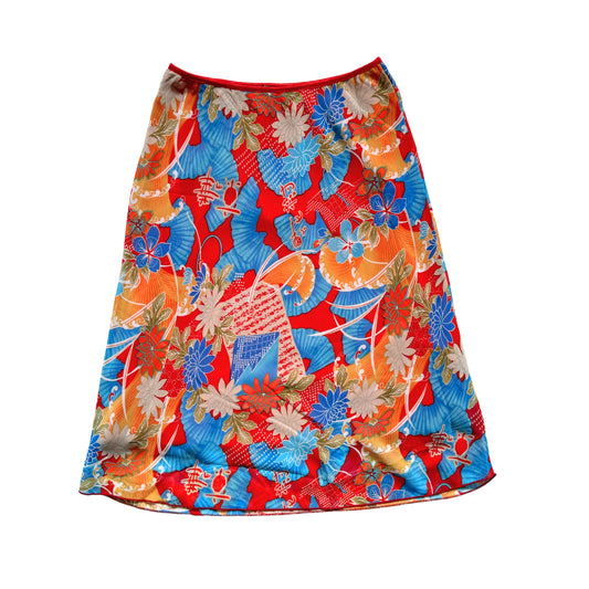 Vintage 2000s Y2k dm bm Asian Inspired Midi Skirt