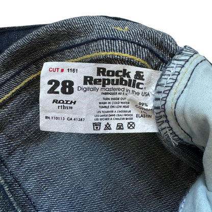 Vintage 2000s Y2k Rock & Republic Dark Washed Boot Cut Jeans