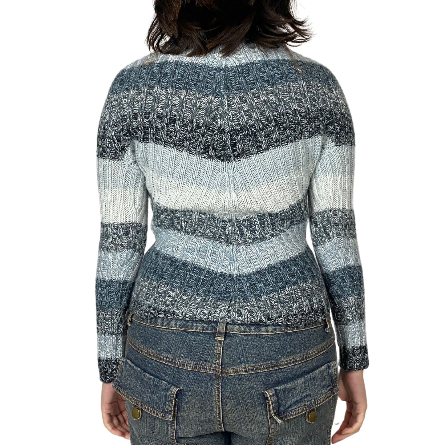 Vintage 2000s Y2k No Boundaries Striped Knit Sweater