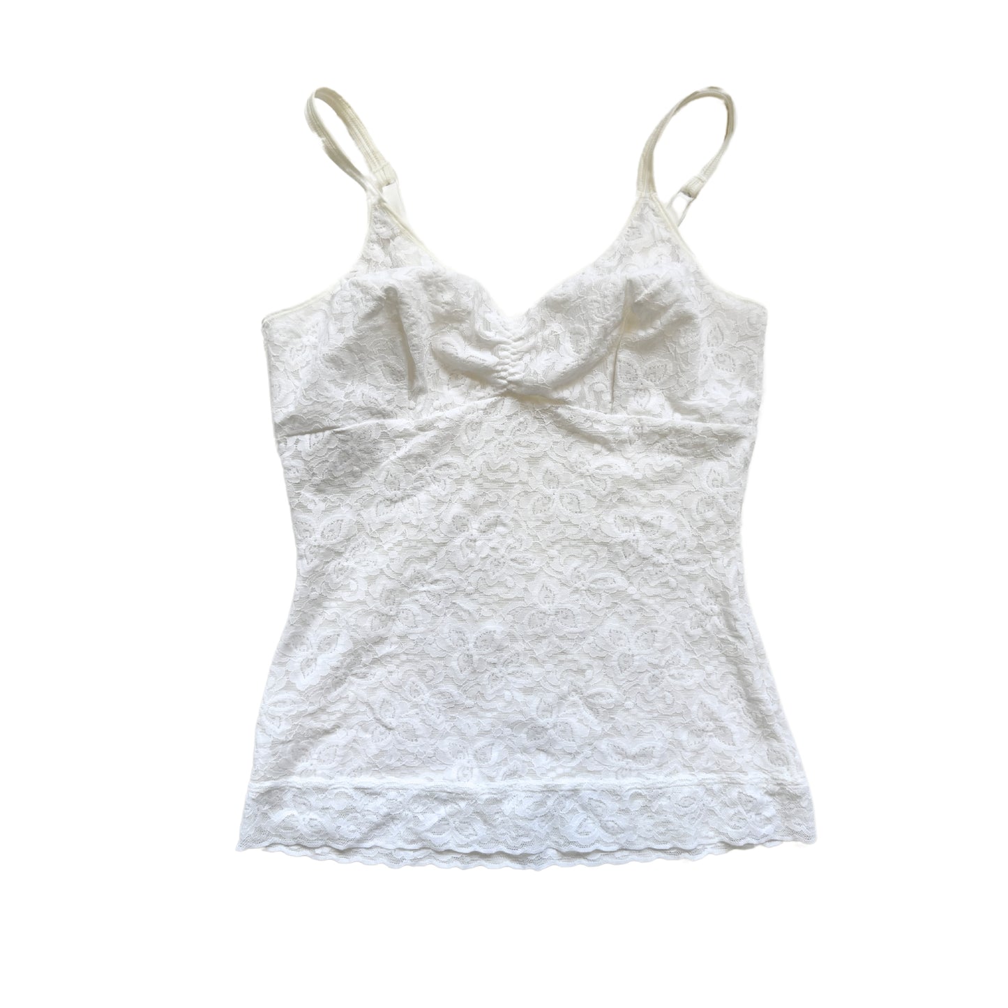 Vintage 2000s Y2k White Lace Cami