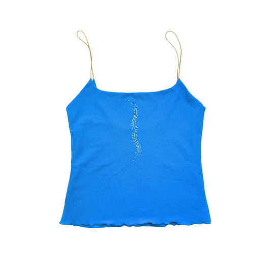 Vintage 2000s Y2k Chocoleite Blue Cami