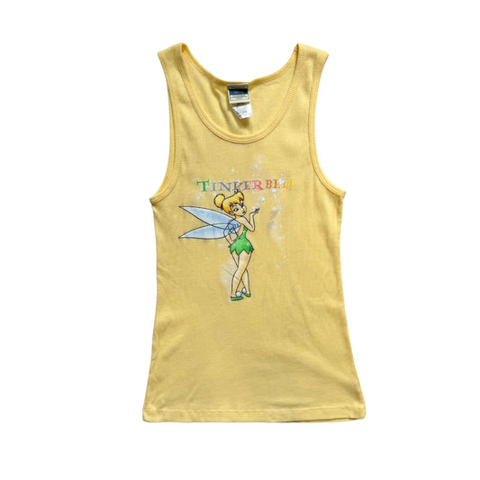 Vintage 2000s Y2k Disney Tinkerbell Yellow Tank Top