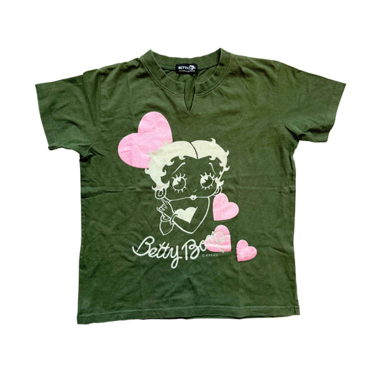 Y2k Betty Boop Green Graphic Tee