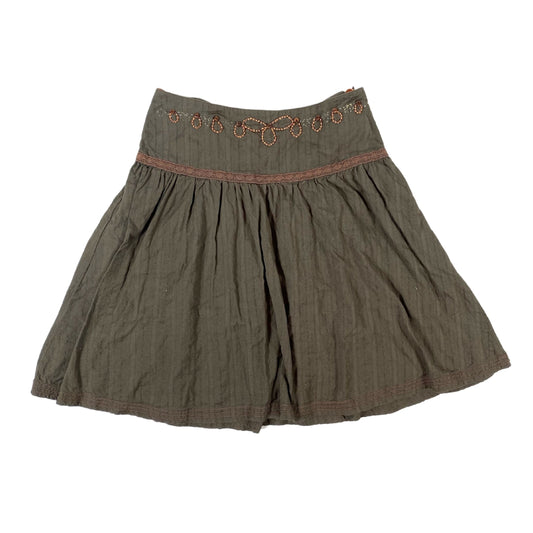 Vintage 2000s Y2k Forever 21 Brown Midi Skirt