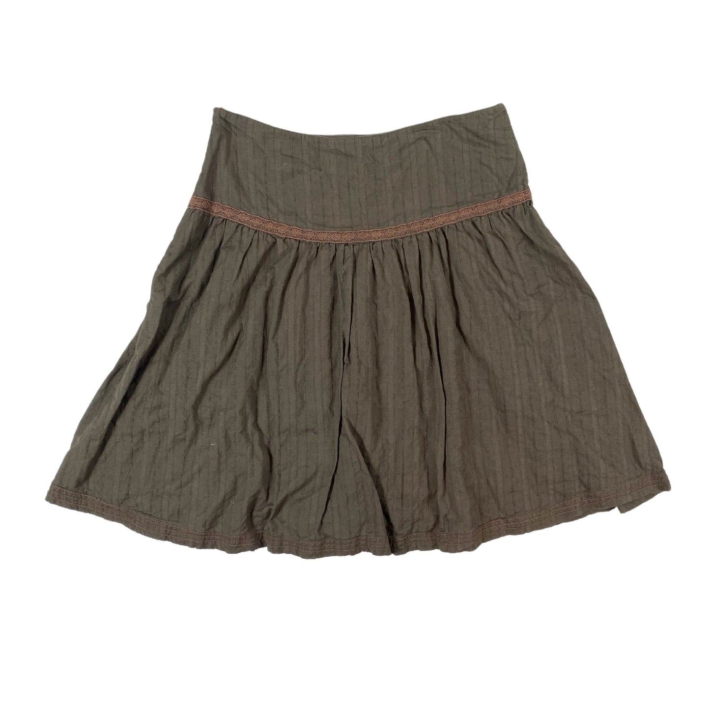 Vintage 2000s Y2k Forever 21 Brown Midi Skirt