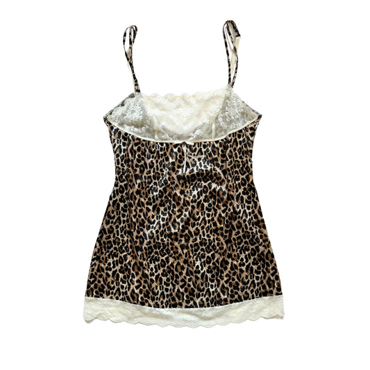 Vintage 2000s Y2k Victoria's Secret Leopard Print Slip Dress